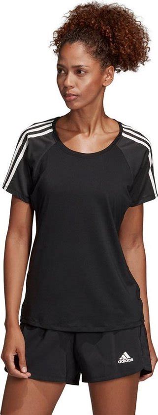 adidas 3 stripes shirt dames zwart